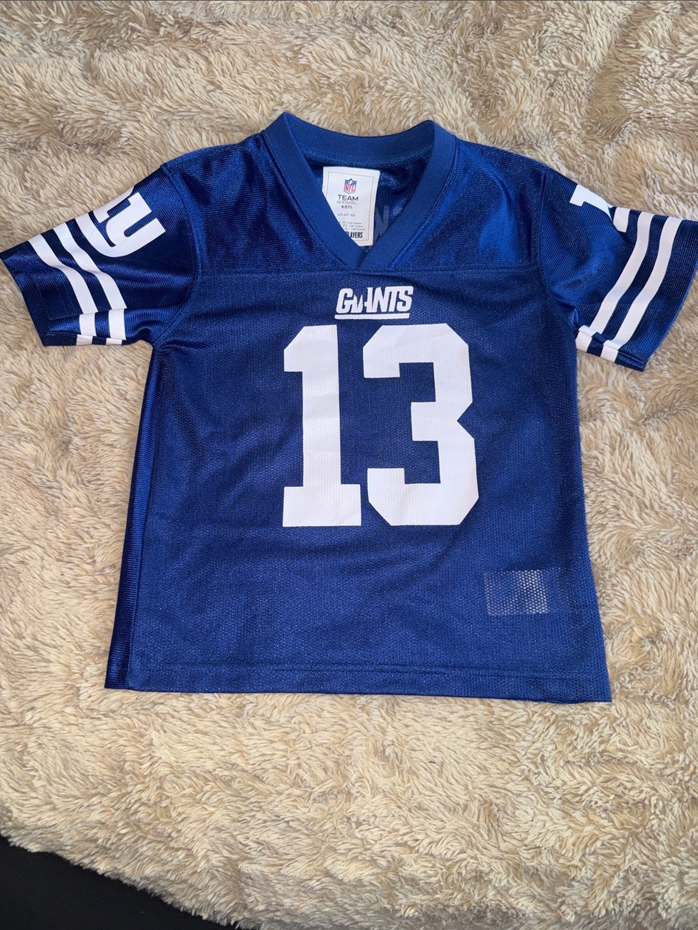 Kids' Giants Blue Beckham Jr 13 Football Jersey 4t